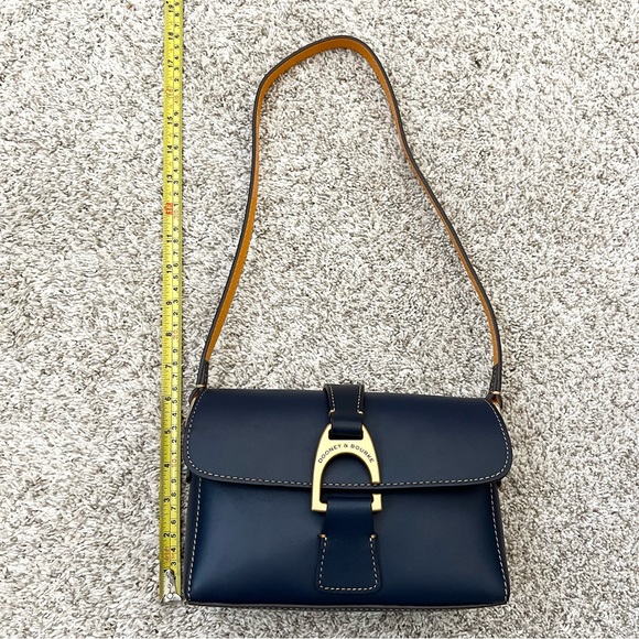 Dooney & Bourke Kyra Shoulder Bag Handbag Purse Midnight Blue Navy leather - Picture 10 of 16